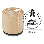 Woodies Textstempel &quot;Selbst gebacken - W-07001