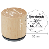 Woodies Textstempel &quot;Geschenk f&#252;r Dich&quot; - W-01004