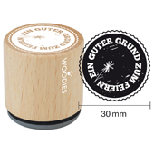 Woodies Textstempel &quot;Guter Grund zum Feiern&quot; - W-02004