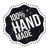 Woodies Textstempel &quot;100% Handmade&quot; - W-05005