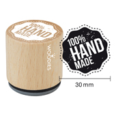 Woodies Textstempel &quot;100% Handmade&quot; - W-05005