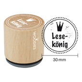 Woodies Textstempel &quot;Lesek&#246;nig&quot; - W-13005