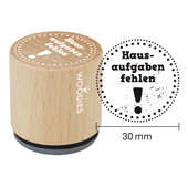 Woodies Textstempel &quot;Hausaufgaben fehlen!&quot; - W-13008