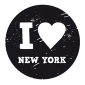 Woodies Textstempel &quot;I live New York&quot; - WE-1106