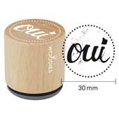 Woodies Textstempel &quot;oui&quot; - WE-1205