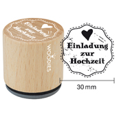 Woodies Textstempel &quot;Einladung zur Hochzeit&quot; (v1) - W-03003