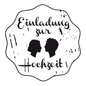 Woodies Textstempel &quot;Einladung zur Hochzeit&quot; (v2) - W-03004