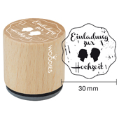 Woodies Textstempel &quot;Einladung zur Hochzeit&quot; (v2) - W-03004