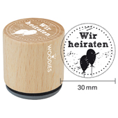 Woodies Textstempel &quot;Wir heiraten&quot; - W-03008