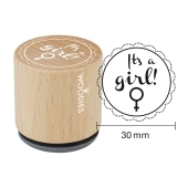 Woodies Textstempel &quot;It&#39;s a girl&quot; (v1) - W-06002