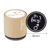 Woodies Textstempel &quot;It&#39;s a boy&quot; (v1) - W-06005