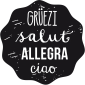 Woodies Textstempel &quot;Woodies GR&#220;EZI, salut, ALLEGRA, ciao&quot; - WZ-1003