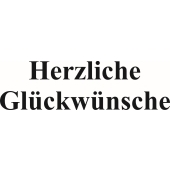 Text Stempel &quot;Herzl. Gl&#252;ckw&#252;nsche&quot; - F-8084