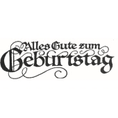 Text Stempel &quot;Alles Gute zum Geburtstag&quot; - F-9018
