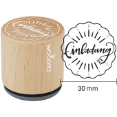 Woodies Textstempel &quot;Einladung&quot; (v2)&quot; - W-02009