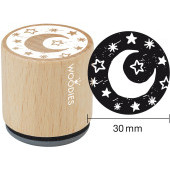 Woodies Motivestempel - Mond und Sterne - W-20005