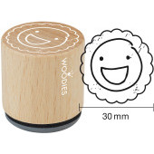 Woodies Motivestempel - lachender Smiley - W-27005