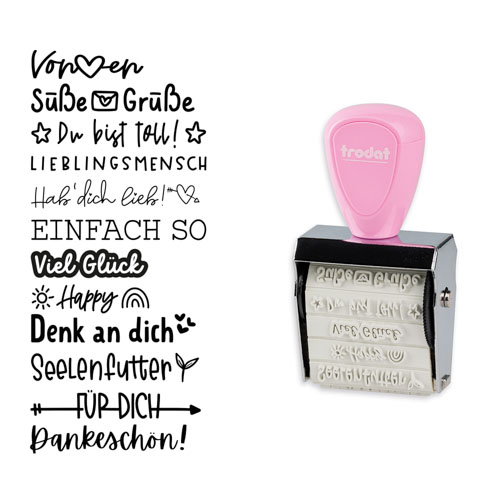 Trodat Creative Mini Nette Botschaften Set deutsch