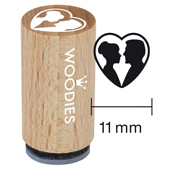 Mini Woodies - Bridal couple in the heart - WM-0304