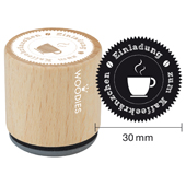 Woodies text stamp &quot;Invitation to a coffee party - W-02001