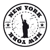 Woodies text stamp &quot;New York ... Statue of liberty&quot; - WE-1101