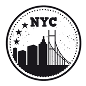 Woodies text stamp &quot;NYC skyline&quot; - WE-1102