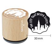 Woodies text stamp &quot;The city that never sleeps&quot; - WE-1105