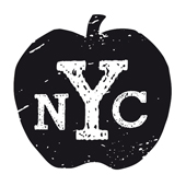 Woodies text stamp &quot;NYC ... Apple&quot; - WE-1108