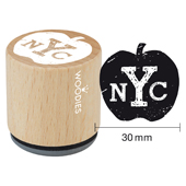 Woodies text stamp &quot;NYC ... Apple&quot; - WE-1108