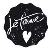 Woodies text stamp &quot;je t&#39;aime&quot; - WE-1203