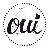 Woodies text stamp &quot;oui&quot; - WE-1205