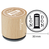 Woodies text stamp &quot;Telephone Box&quot; - WE-9006