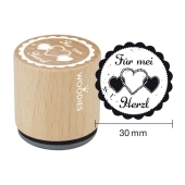 Woodies text stamp &quot;For my heart&quot; - W-11001