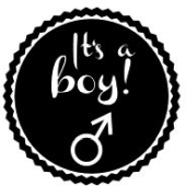 Woodies text stamp &quot;It&#39;s a boy&quot; (v1) - W-06005