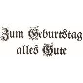 Text stamp &quot;Zum Geburtstag alles Gute&quot; - F-1511