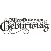 Text stamp &quot;Alles Gute zum Geburtstag&quot; - F-9018