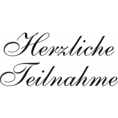 Text stamp &quot;Herzliche Teilnahme&quot; - F-8085