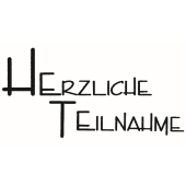 Text stamp &quot;Herzliche Teilnahme&quot; - E-5410