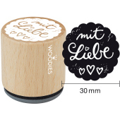 Woodies text stamp &quot;With Love&quot; - ​​W-04010