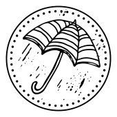 Woodies motive stamp - Umbrella - W-16004