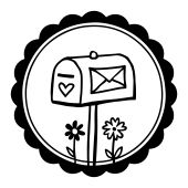 Woodies motive stamp - Mailbox - W-16008