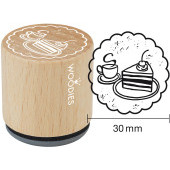 Woodies motive stamp - Coffee and cake - W-17005