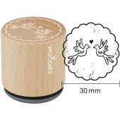 Woodies motive stamp - Little pigeons - W-18008