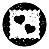 Woodies motive stamp - Hearts - W-19003