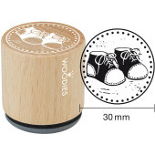 Woodies motive stamp - Baby shoes - W-20007