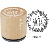 Woodies motive stamp - 4 candles - W-21004