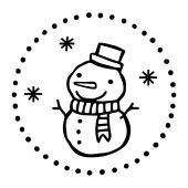 Woodies motive stamp - Snowman - W-21005