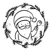 Woodies motive stamp - Santa Claus - W-21006