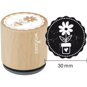 Woodies motive stamp - Flower pot - W-23001