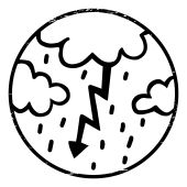 Woodies motive stamp - Thunderstorm - W-27003